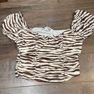 Cute white and brown zebra shirt